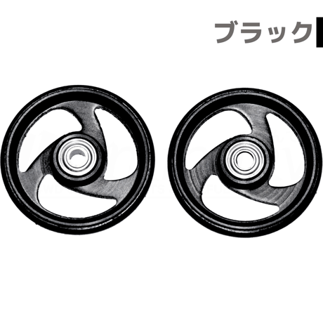 【アルマイト×プラ黒染】19mmプラリング付アルミベアリングローラー