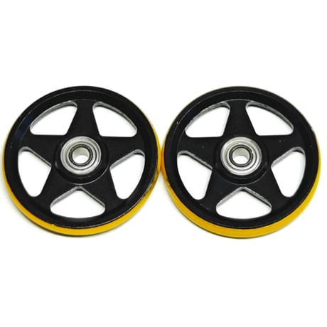 【5本スポーク】 プラリング付 アルミベアリングローラー (19mm)
