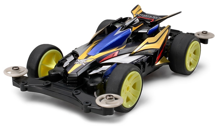 ミニ四駆 AVANTE Mk.II ブラックカスタム　msシャーシ ミニ四駆 MSシャーシ 軽量センターシャーシ（ブラック）アバンテMk