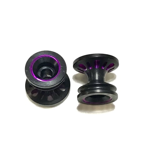 【RING】Wアルマイト ゴムリング付 2段アルミローラーセット(13-12mm) #Wアルマイト