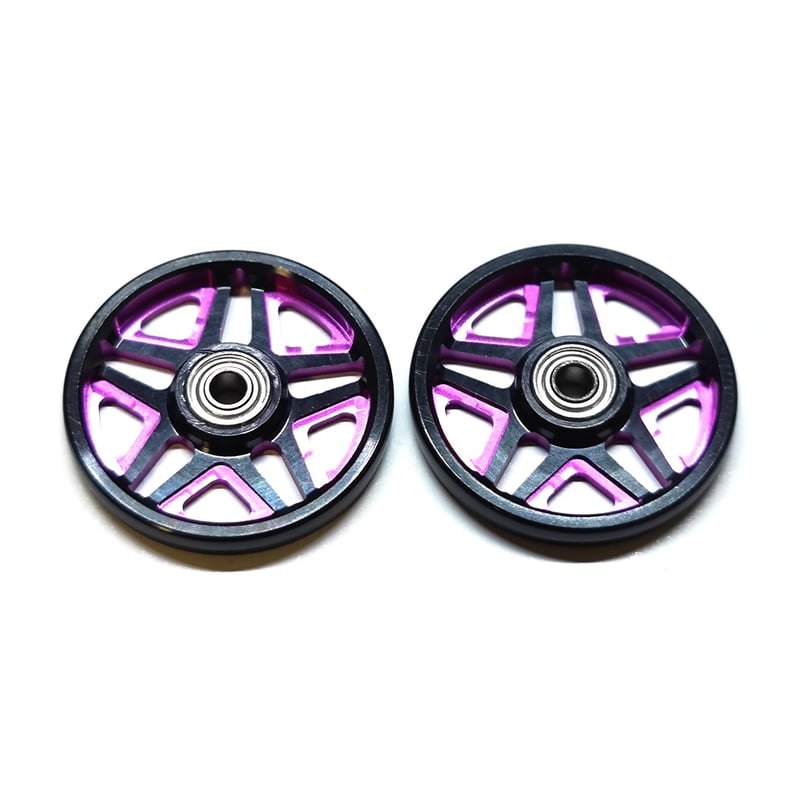 【ダブルアルマイト】17mmAA×3組(黒/桃)【MRF加工ローラー】 ダブルアルマイト】17mmAA×3組(黒/桃)【MRF加工ローラー】 ゴム