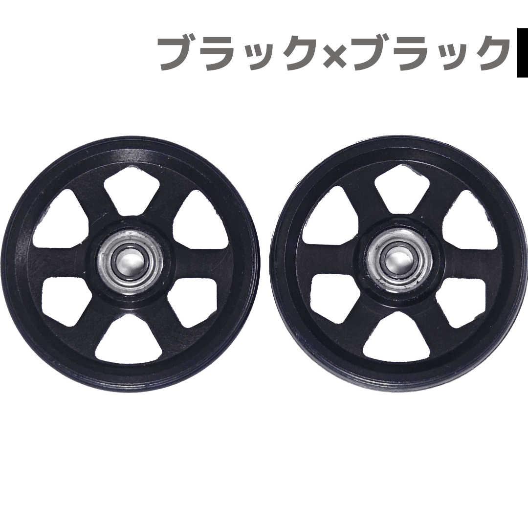 19mmプラリング付アルミベアリングローラー (6本スポーク) (レッド