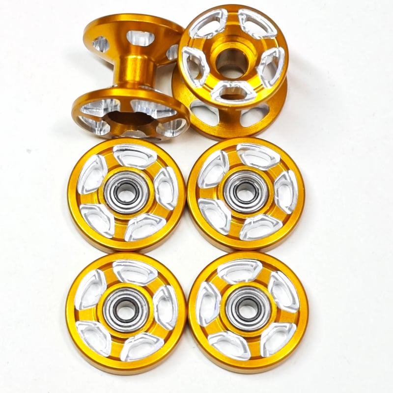 ミニ四駆 【セット商品】みんでぶ CNC加工 13WA 13AA×2 ゴールド ミニ四駆 【セット商品】みんでぶ CNC加工 13WA 13AA×2 ゴールド