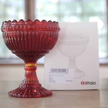 Iittala イッタラ マリボウル 廃盤 青みの強いレッドガーネット レア