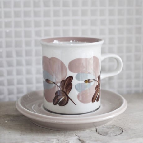 【Vintage品】アラビア ARABIA コラーリ Koralli コーヒーカップ＆ソーサー C＆S 1客　星4.5