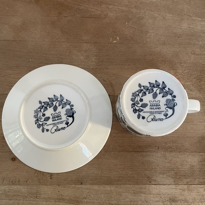 Vintage品】アラビア ARABIA ルノ Runo ティーカップ ソーサー Vintage品】アラビア ARABIA ルノ Runo ティーカップ ソーサー