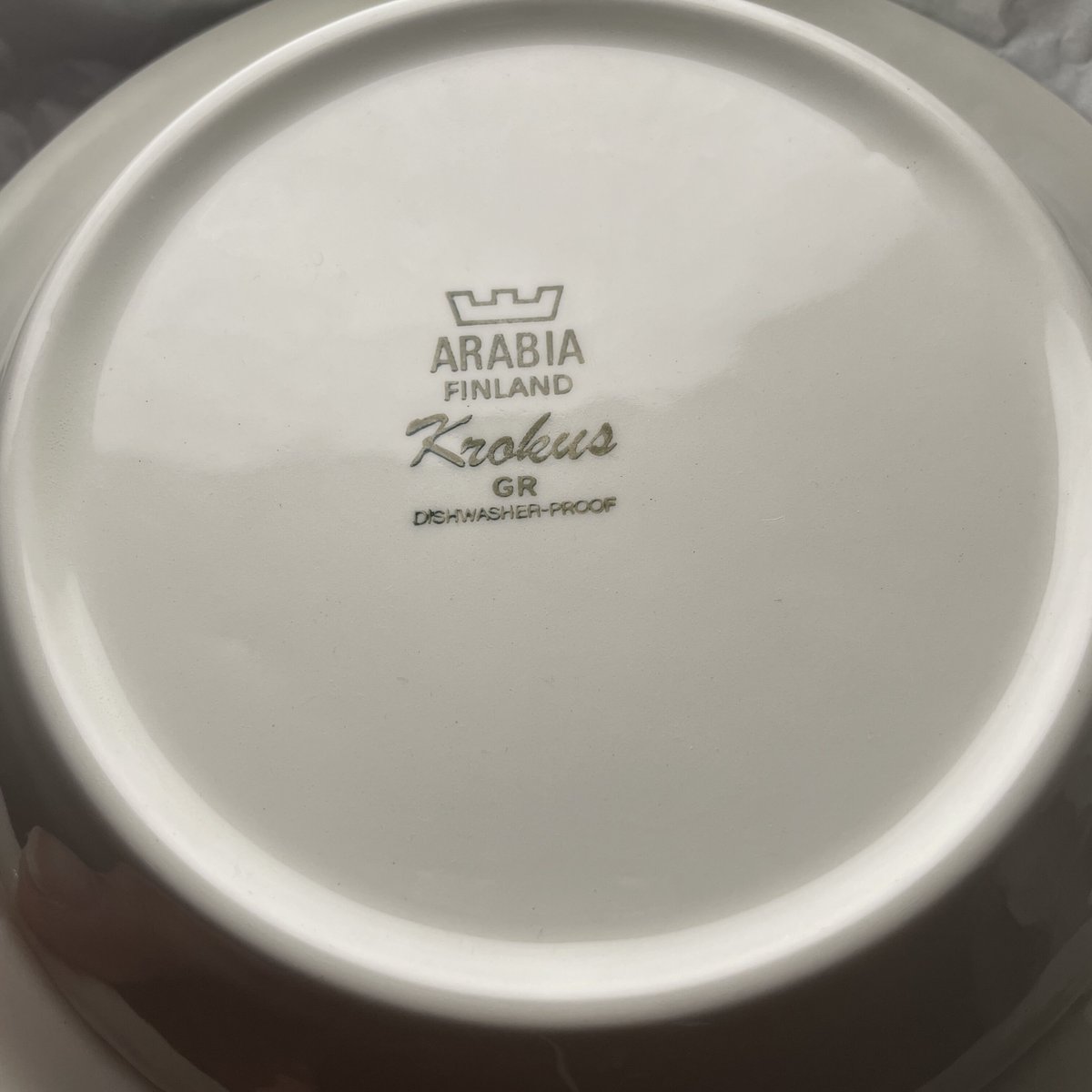 【Vintage品】アラビア ARABIA クロッカス Krokus スーププレート グレーリム GR 星4.5