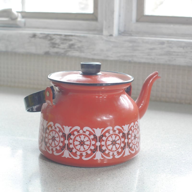 Vintage品】フィネル FINEL 琺瑯ケトル Punahilkka 赤ずきん ホーロ