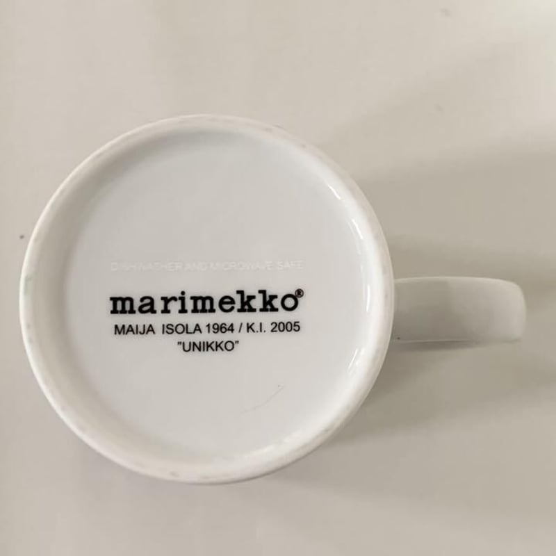 marimekko - marimekko 廃盤 オールドマグ ビンテージ ウニッコ 青 黒 セット marimekko [ made in England - UNIKKO ] old mug - マルカ
