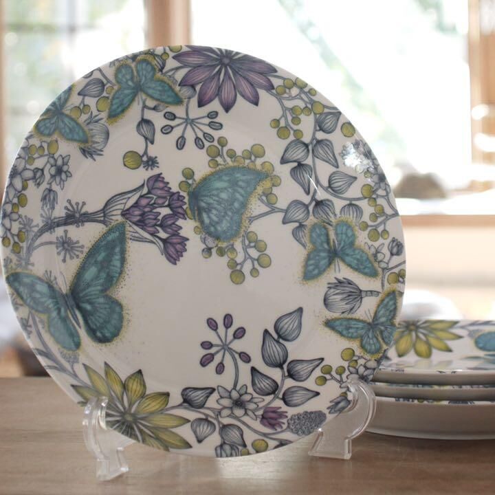 ヴィンテージ アラビア ルノ バタフライ 6枚セット フィンランド製 Vintage品】アラビア ARABIA ルノ Runo バタフライ Butterfly