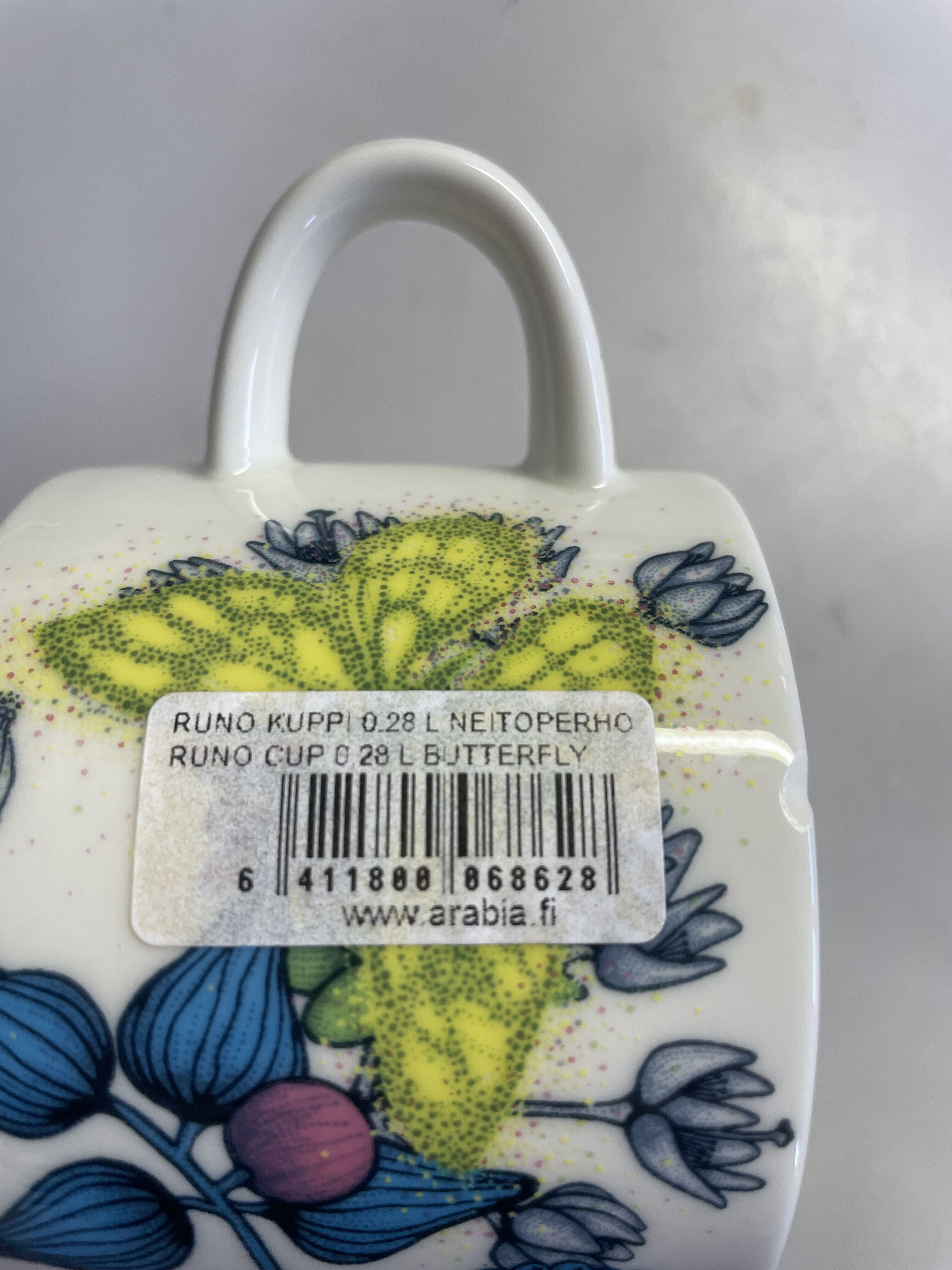 B品【Vintage品】アラビア ARABIA ルノ Runo バタフライ ティーカップ