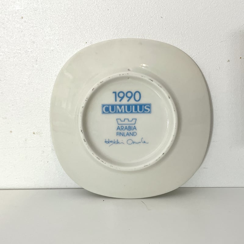 Vintage品】アラビア ARABIA クムルス CUMULUS ミニプレート 1990