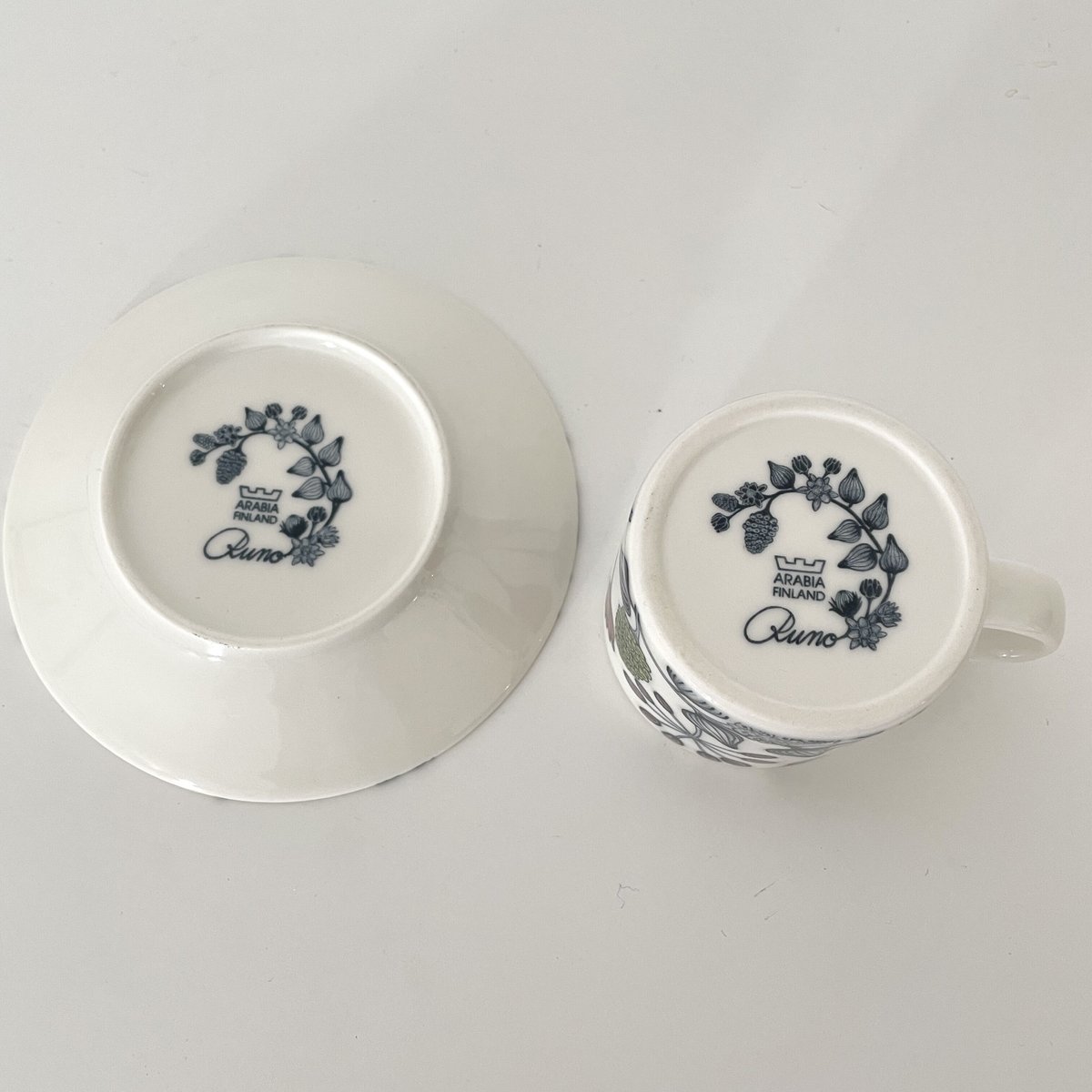 Vintage品】アラビア ARABIA ルノ Runo デミタスカップ ソーサー サマー