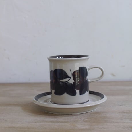 【Vintage品】アラビア ARABIA ルイヤ ruija コーヒーカップ ソーサー C＆S ① 星3.5