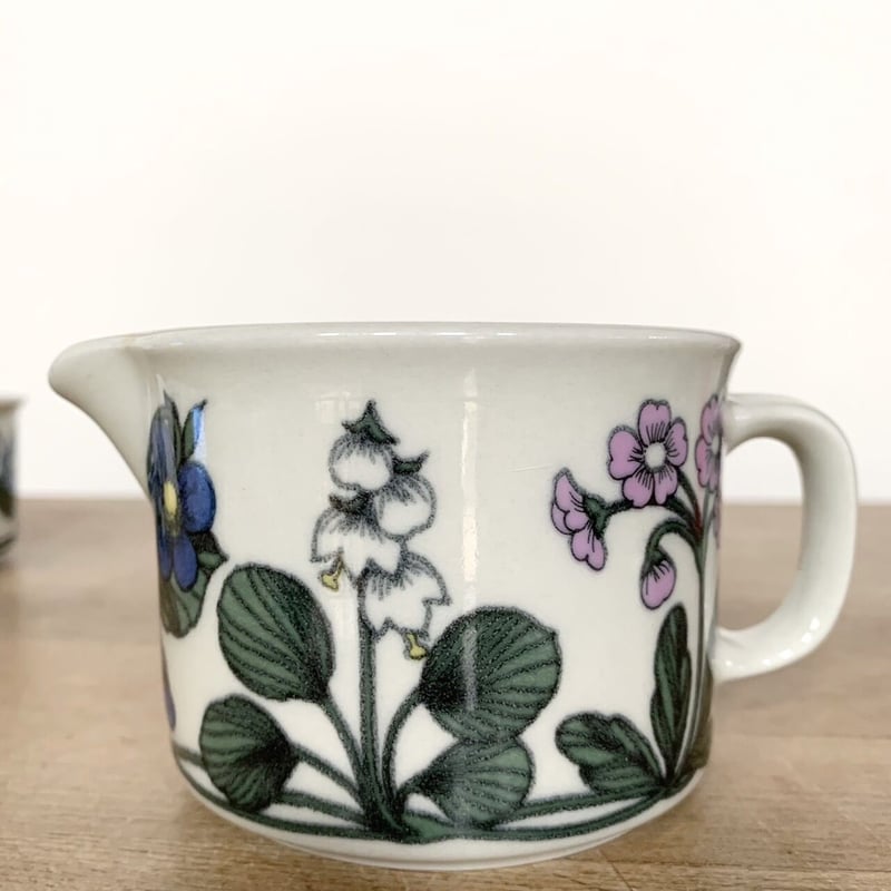ARABIA アラビア FLORA フローラ シュガーポット＆クリーマー Vintage品】アラビア ARABIA フローラ Flora シュガー