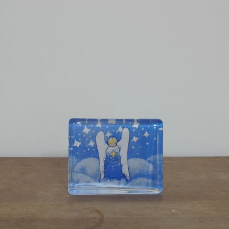 【Vintage品】イッタラ iittala ヘルヤ・リウッコ Heljä Liukko-Sundström 天使の想い ガラスカード ペーパーウェイト