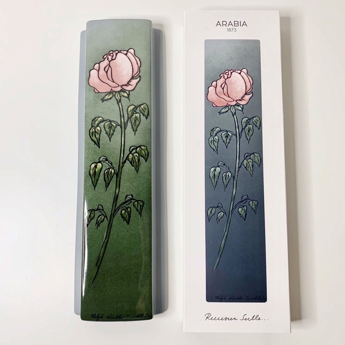 【新品】アラビア ARABIA ヘルヤ・リウッコ Heljä Liukko 陶板 Rose for You