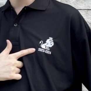 開幕記念Ver】プレチャン刺繍ポロシャツ ブラック | prechan store