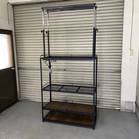 ボタニカルシェルフ 4段 植物棚  アイアンシェルフ 家具 棚 転落防止 がたつき防止脚付き 多肉植物 アガベ