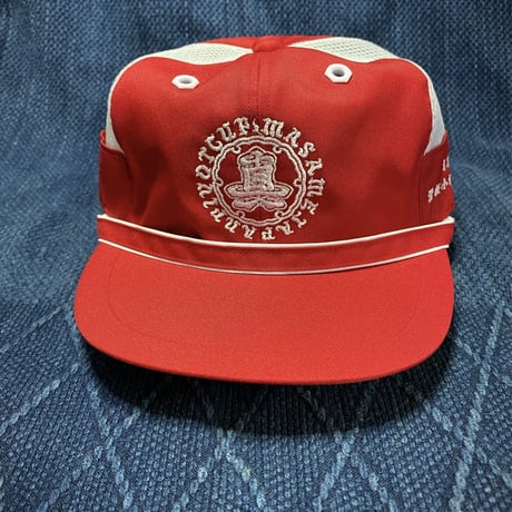 赤色　Japan Style Cap 　メッシュタイプ　【縁の下の力持ち】