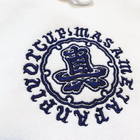 MASAME  OG  LOGO 350 HOODIE  WHITE