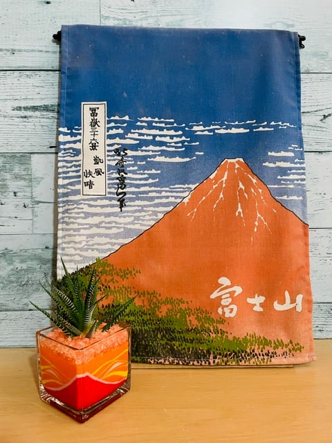 赤富士 楽天市場】【三々サイズ】風水開運赤富士版画33AF 吉兆（赤富士