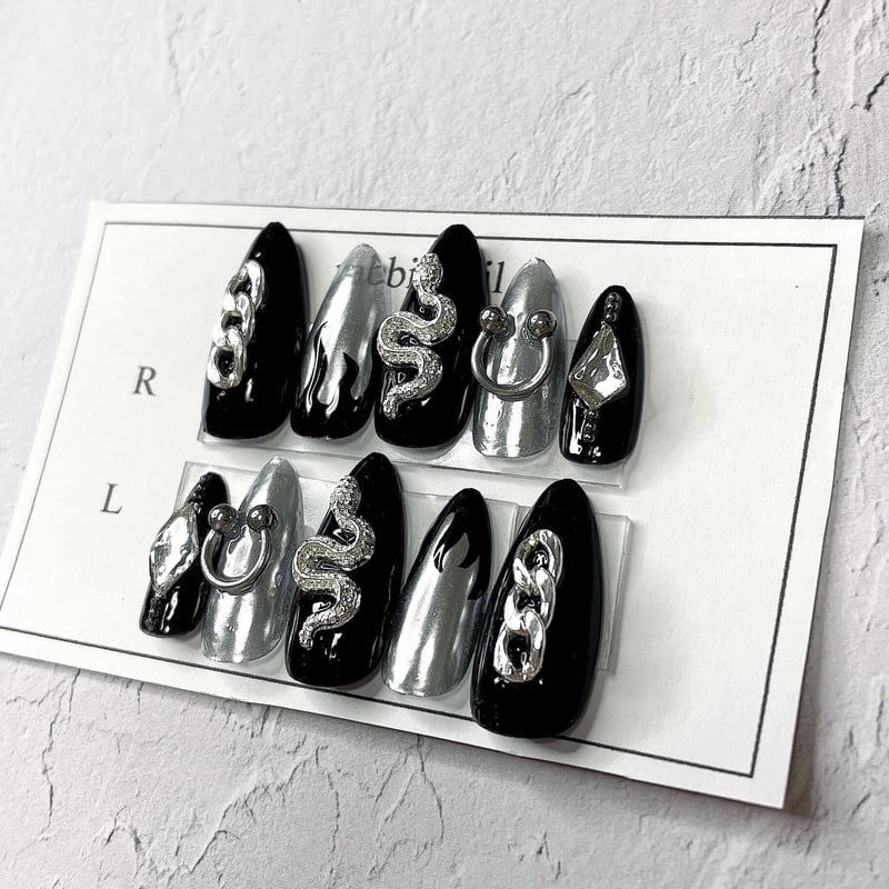 ひさページ ネイルチップ No.19【ネイルチップ】蛇ネイルチップ | ねいるちっぷ