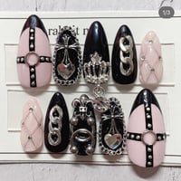 No.41【ネイルチップ】ゴテゴテピンクネイル
