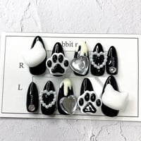 No.11【ネイルチップ】肉球ねこちゃんネイル