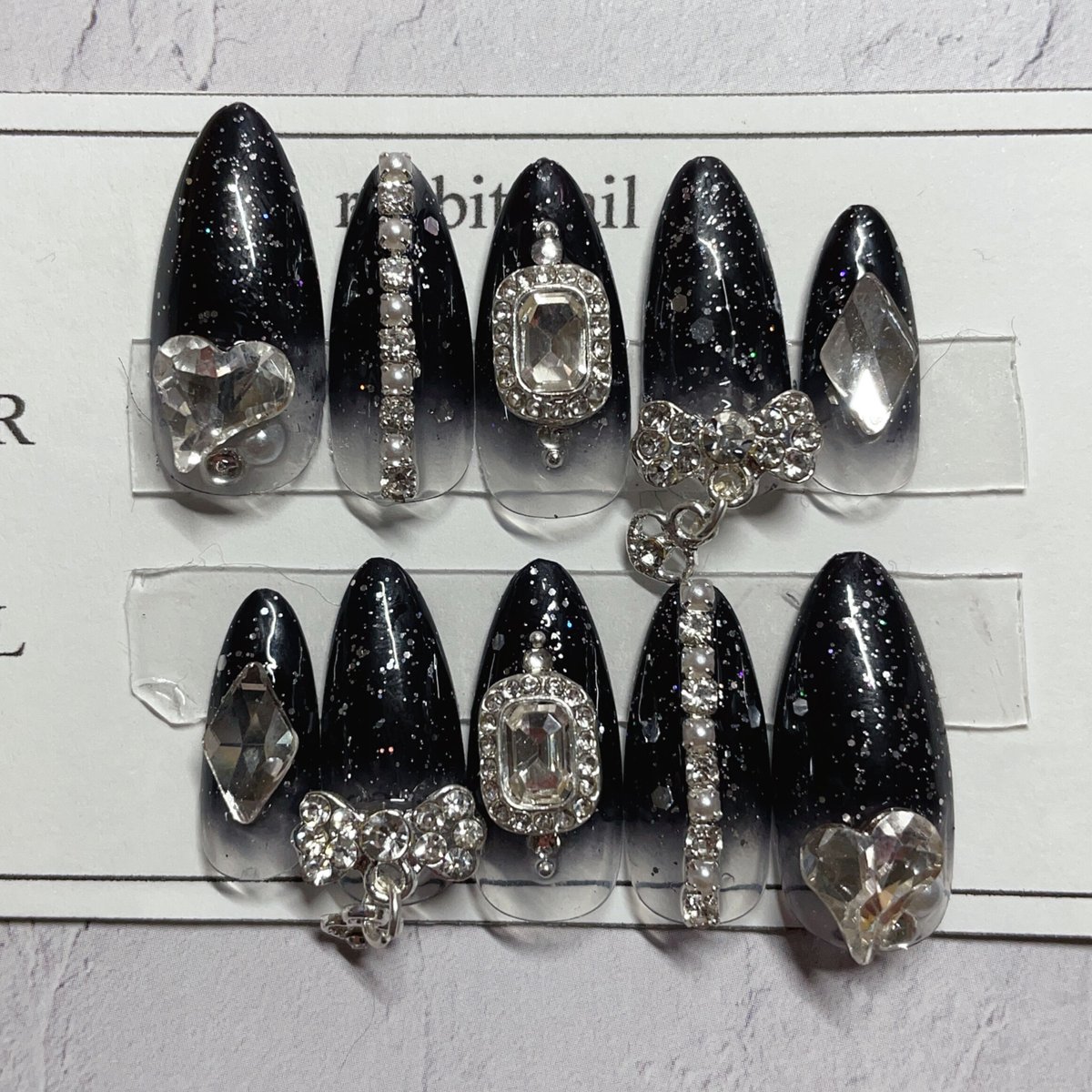 【No.023】ネイルチップ♡サブカル系♡クリアネイル♡ラメネイル No.023】ネイルチップ♡サブカル系♡クリアネイル♡ラメネイル No.023