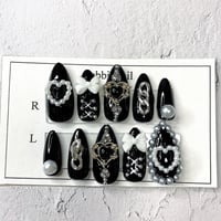 No.9【ネイルチップ】ハートの量産型ネイルチップ