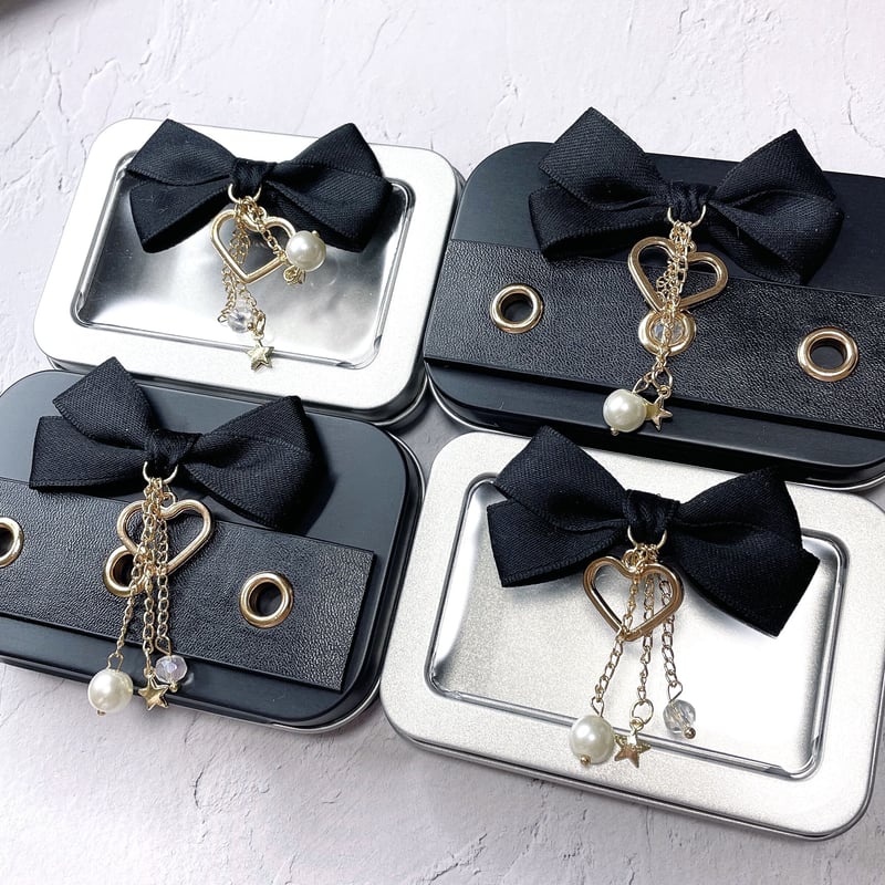 ネイルチップケース】ブラック/シルバー | ねいるちっぷ