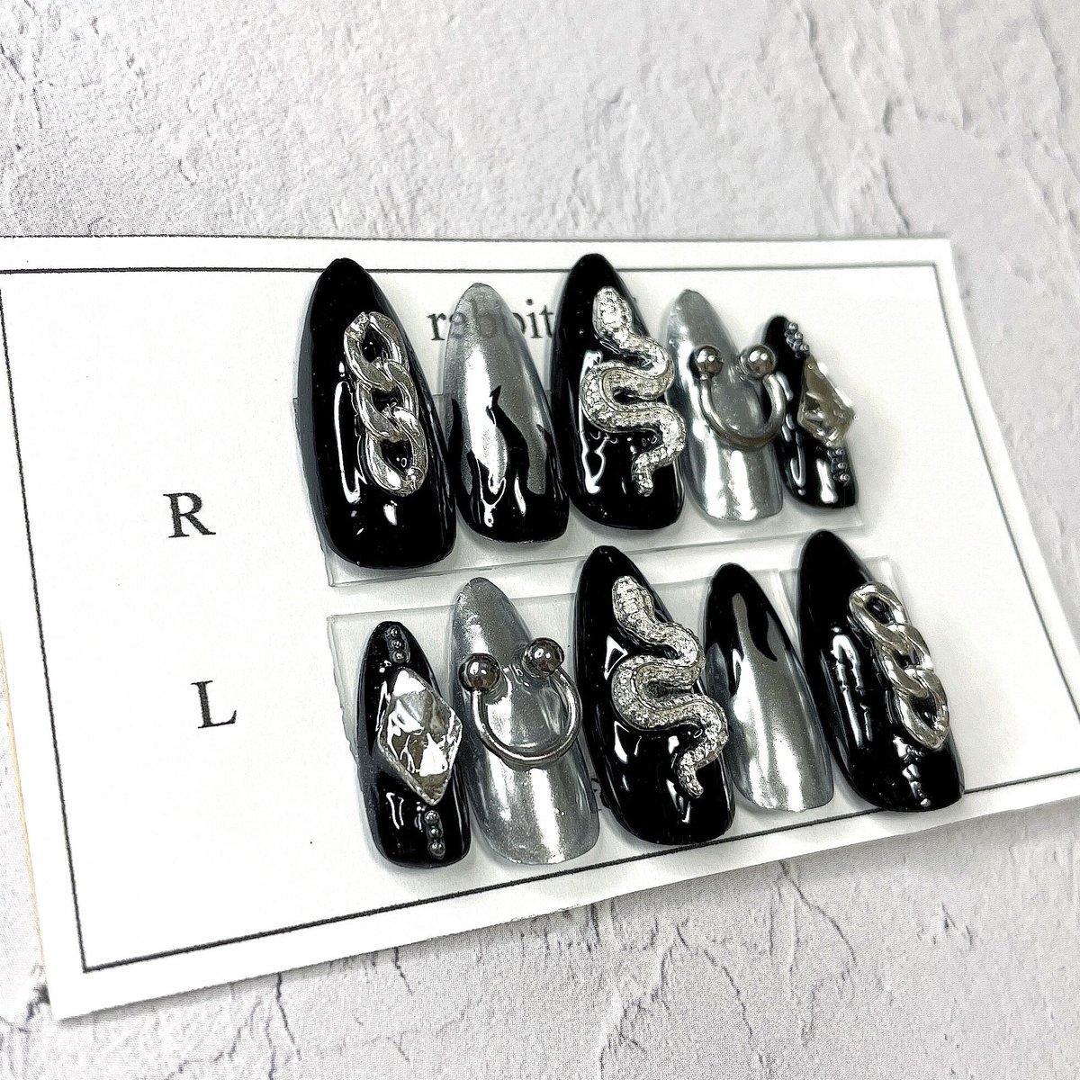 No.19【ネイルチップ】蛇ネイルチップ | ねいるちっぷ