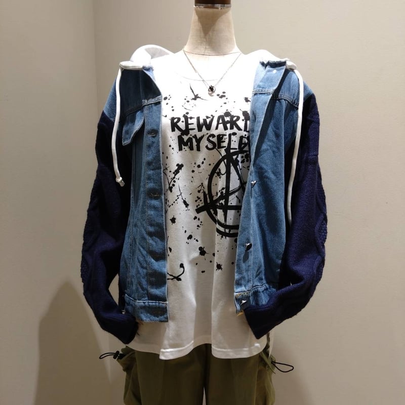 リミフゥ　デニム切り替えジャケット LIMI feu × Lee 20th anniversary collaboration A/W 22 | Yohji