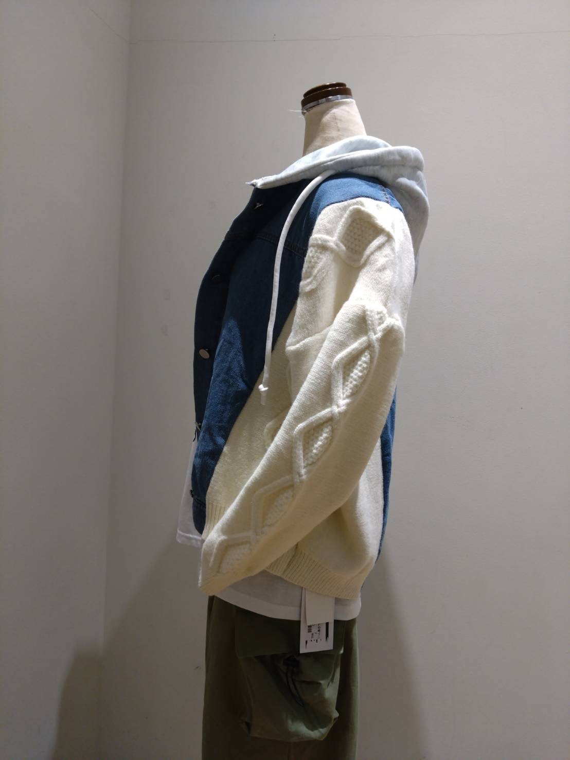 【美品】ダイアグラム ケーブルニット 切り替え デニムジャケット 異素材 楽天市場】【取寄】ニットカーディガン レディース カーディガン