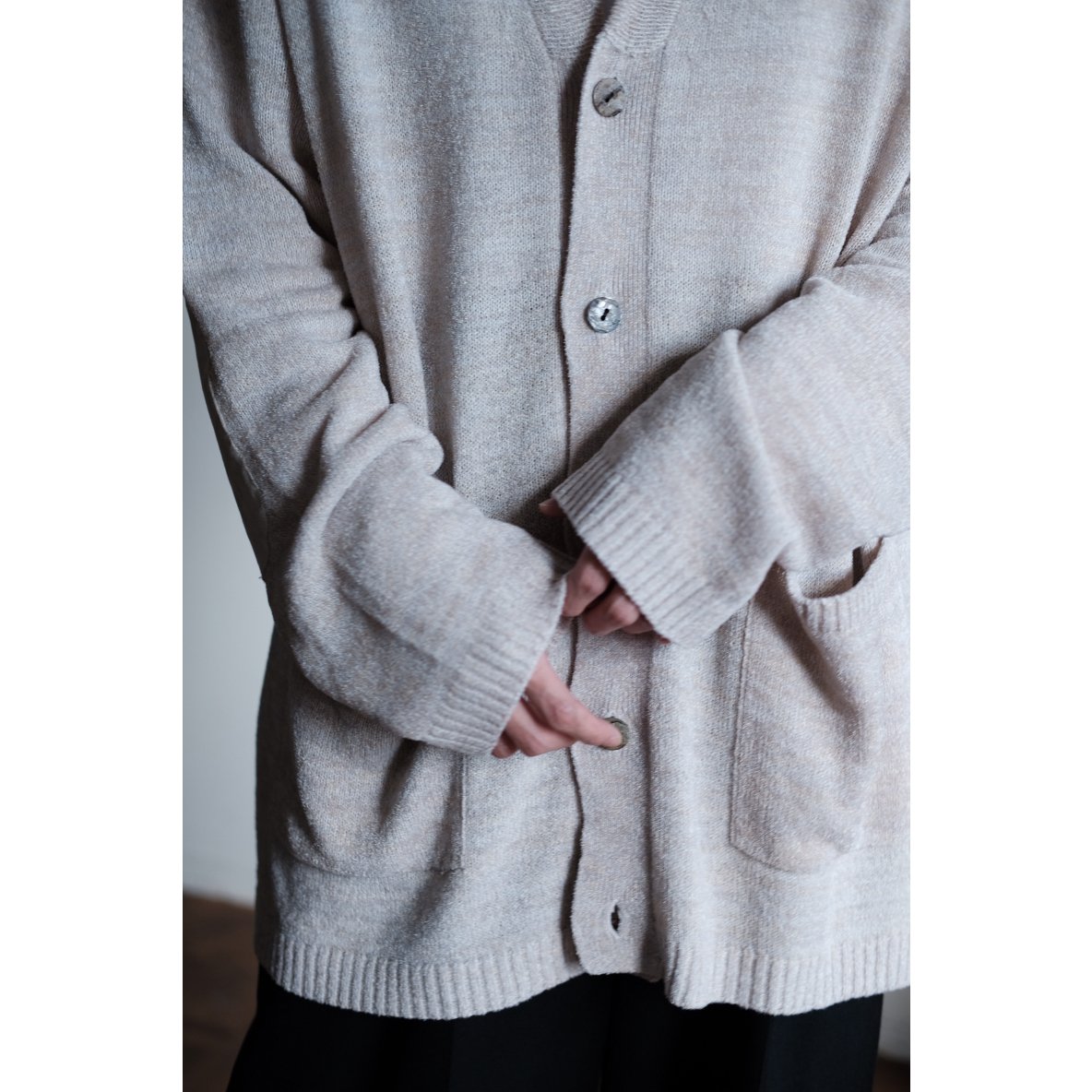 ANSNAM / Mole Yarn Cardigan(Beige Gray) | PARK