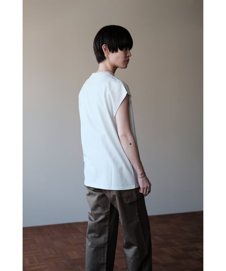 LIFiLL / Cottony Sleeveless Tee(Light Grey)