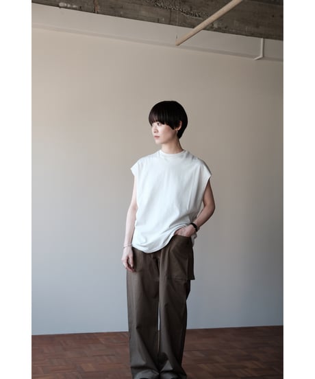 LIFiLL / Cottony Sleeveless Tee(Light Grey)