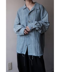 ANSNAM / Hand Woven Shirt Jacket(CottonSilkLinen/Indigo)
