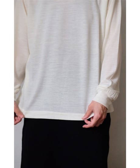 LIFiLL / Woolish Longsleeve Tee(Off White)