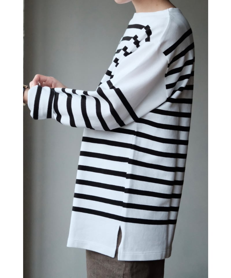 LIFiLL / Cottony Basque BD Shirt (White×Black)