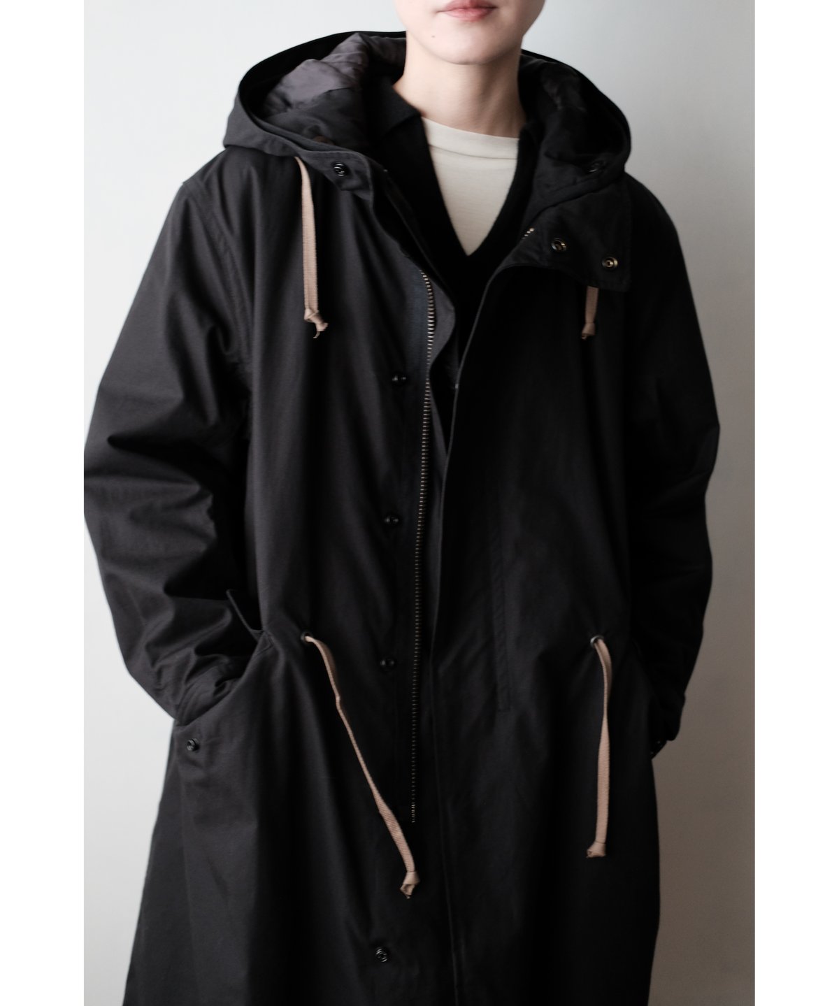 ANSNAM / Mods Coat Wide(Ventile Cotton/Black) |