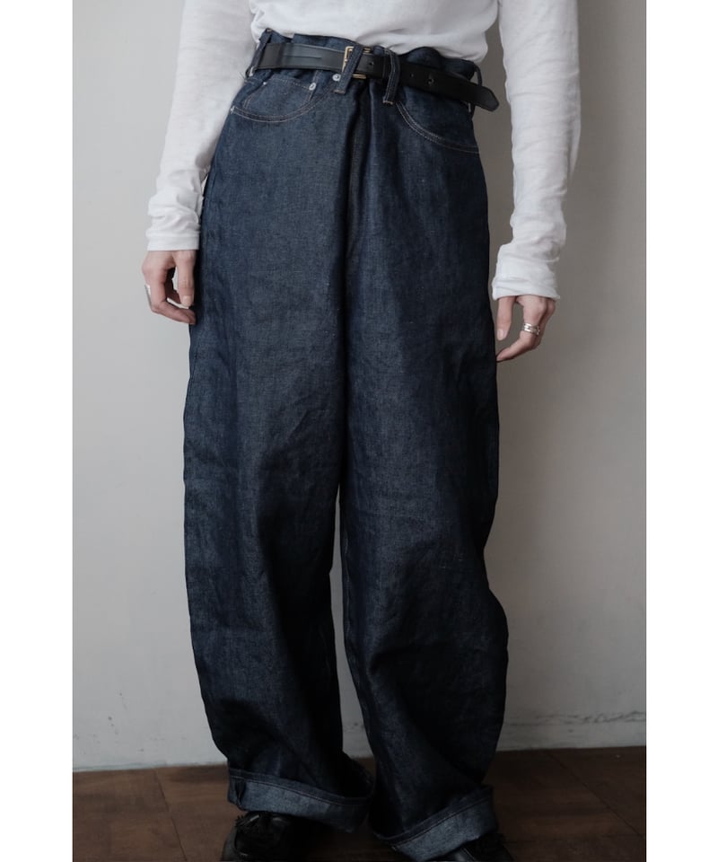 nasa様 I AM DORK BONFANTI I am dork / Linen Denim Pants(Indigo) | PARK