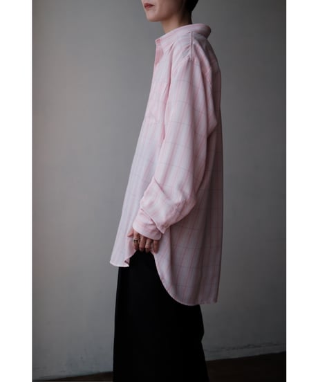ANSNAM / プレーンシャツ(Cotton/Pink×White×Lt.Blue Plaid)