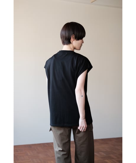 LIFiLL / Cottony Sleeveless Tee(Black)