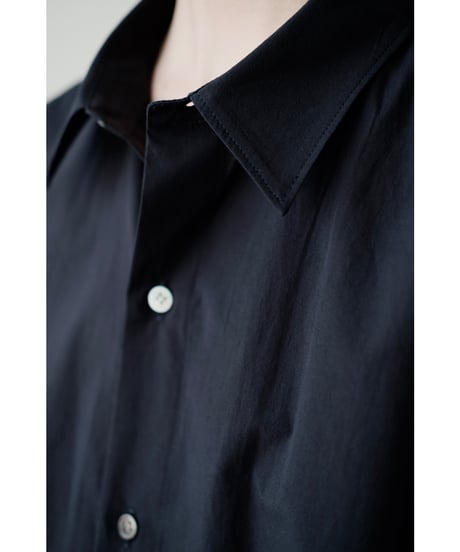 matereal / OHMIZARASHI Regular Collar Shirt(Navy)