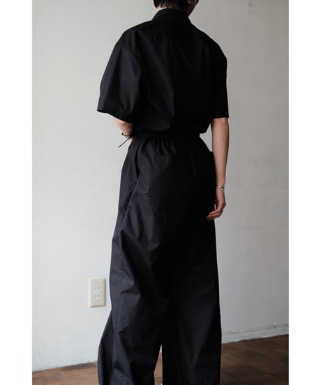matereal / Cotton Silk Easy Pants(Navy)