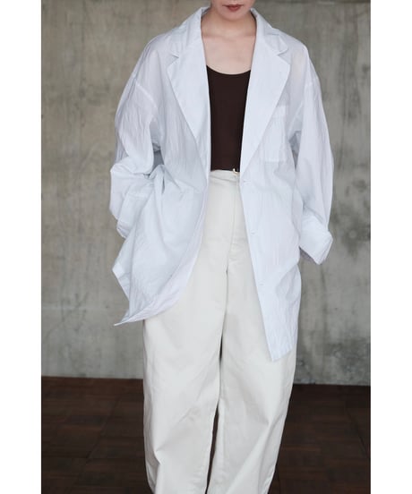 ANSNAM / ビッグパジャケット(Cotton/White Multi Stripes)