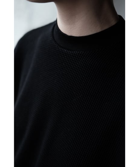LIFiLL / Cottony Waffle Longsleeve Tee(Black)
