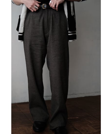 ANSNAM / Lurie Pants(LinenWoolCashmere/Brown mix)
